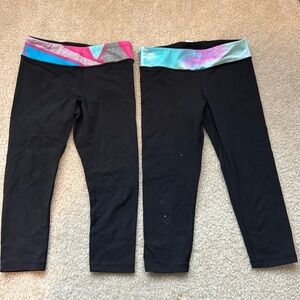 2 pairs of Ivivva cropped leggings